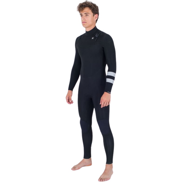 2026 Hurley Heren Advant 3/2mm Borst Ritssluiting Wetsuit MFS0013322 - Black